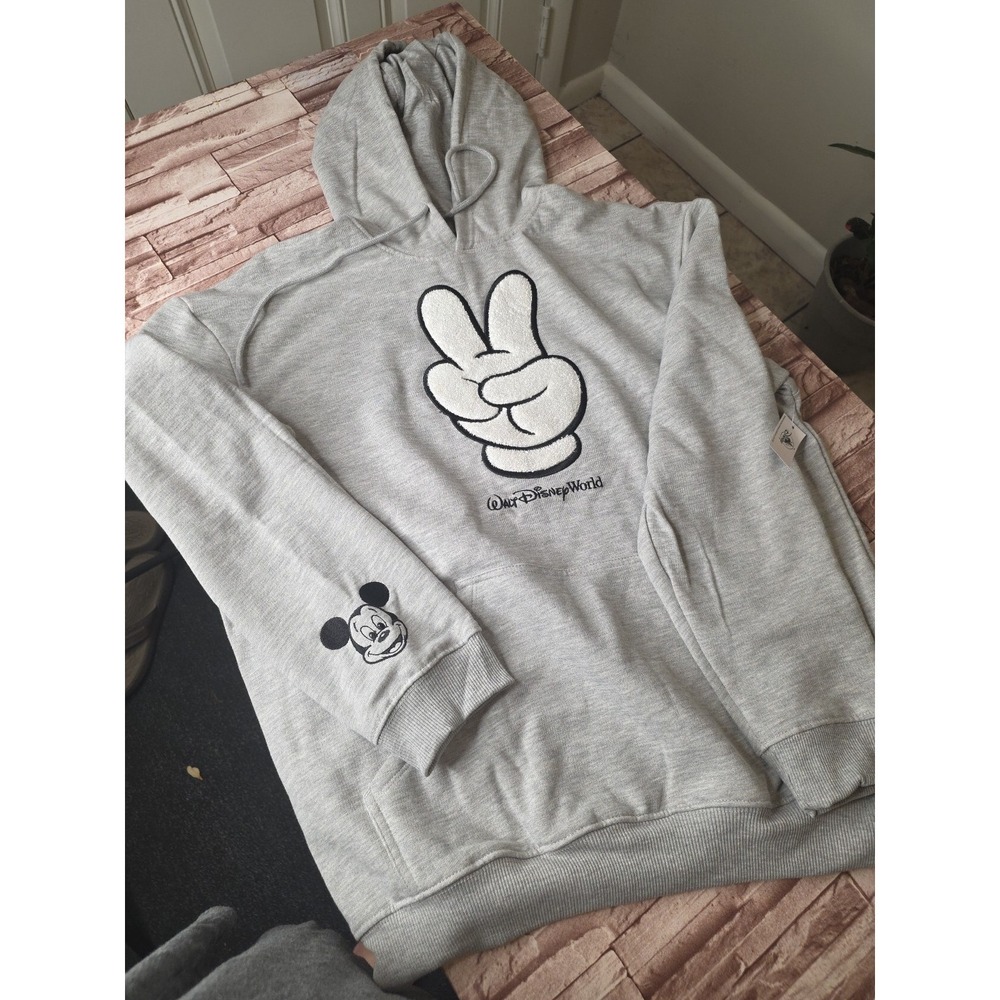 , Disney Mickey Mouse peace sign graphic sweatshirt Size M, Cotton blend hoodie